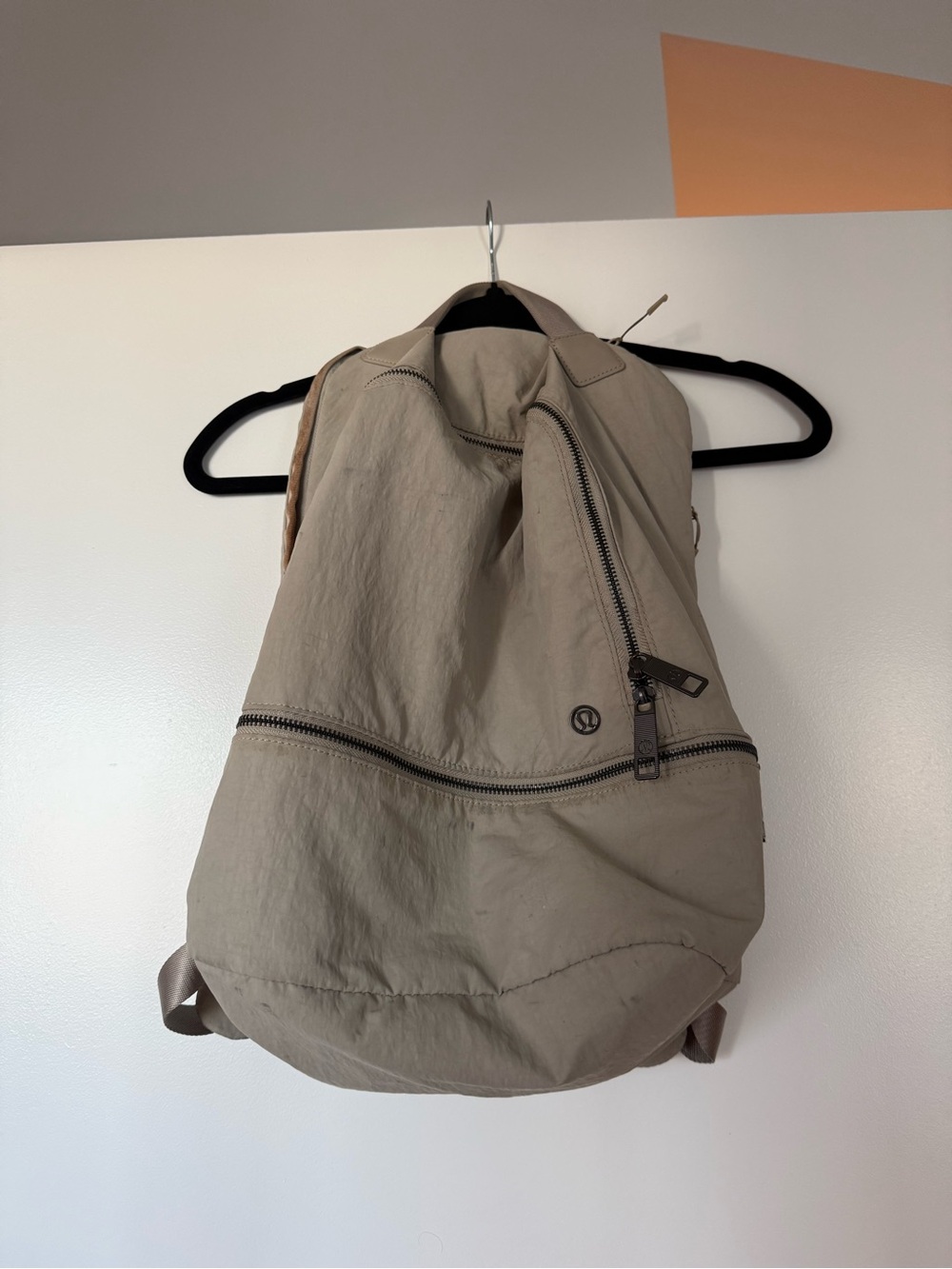 lululemon athletica Taupe Canvas-Style Backpack